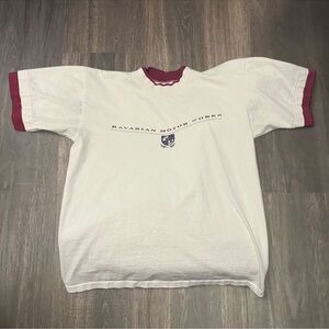 Vintage BMW Bavarian Motor Works Ringer Tee Made in USA Size L